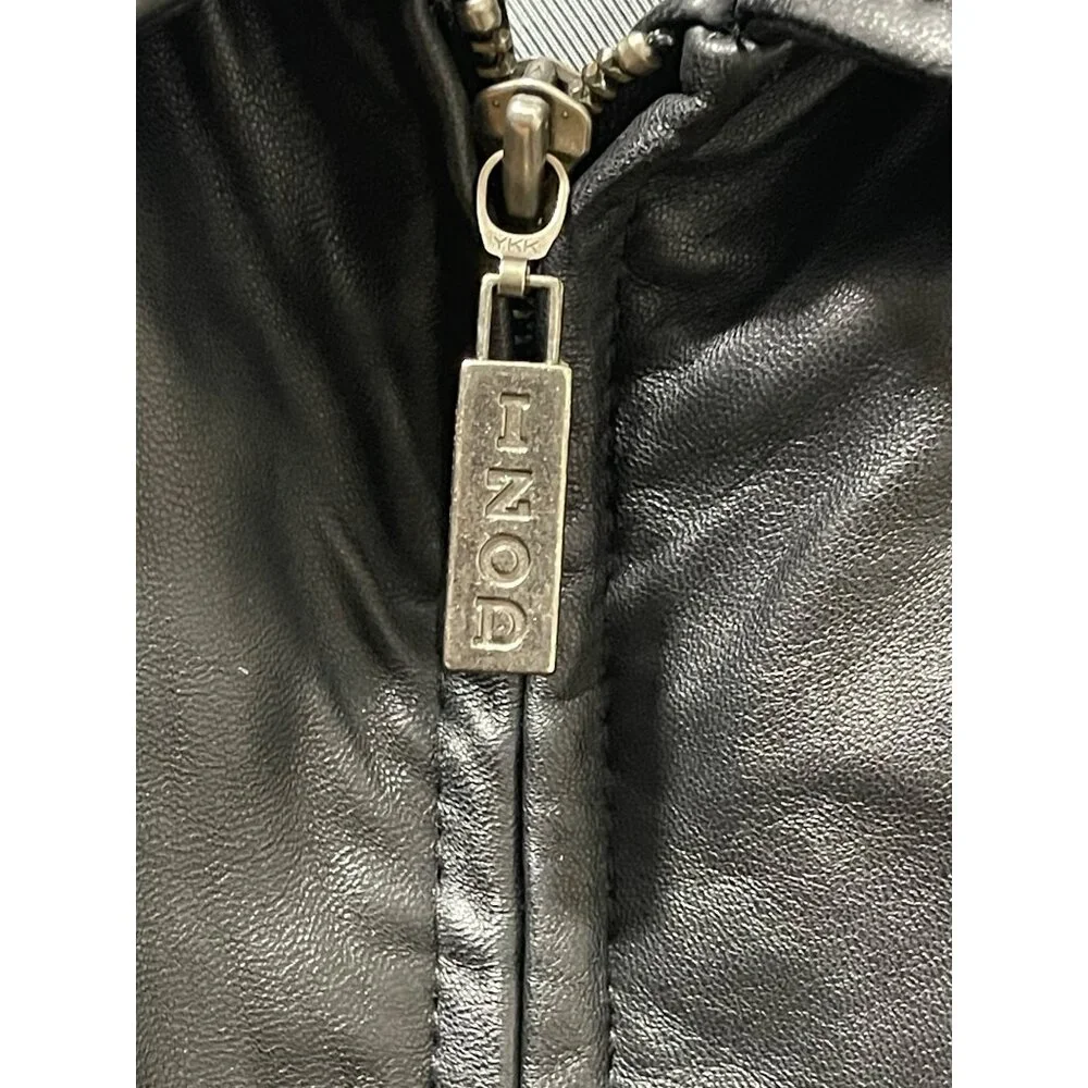 IZOD Men's Black Leather Jacket Full Zip Lined Size XL Classic Style - Picture 7 of 16